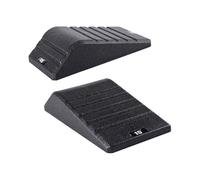 Squat Wedge-Passage incliné multifonctionnel en 2 pièces noir, axes inclinés d'allongement du pied ergonomique avec base non glissée stable, accessoire d'entraînement compact durable | Equizz