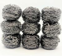 SQUATCH® BRILLINOX | Lot de 9 Boules | Big Pack économique | Acier Inoxydable résistant à la Rouille | Récurage Puissant et Efficace | Eponge Metallique pour Nettoyage Difficiles