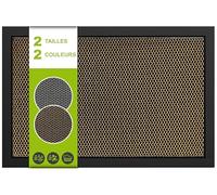 SQUATCH® | Tapis extérieur en Caoutchouc et Polyester | Paillasson Durable et Antidérapant | Utilisable Toute l'année | Facile à Nettoyer | Modèle BLĪTZ 3D (Marron, 40x60cm)