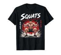 Squats, Anime, Salle de Sport, entraînement de Motivation, Conception de Fitness T-Shirt