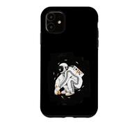 Squatting Gopnik Slav with Tracksuit in Space T-Shirt Coque pour iPhone 11