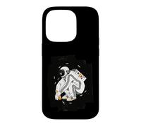 Squatting Gopnik Slav with Tracksuit in Space T-Shirt Coque pour iPhone 14 Pro