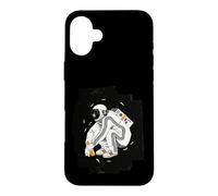 Squatting Gopnik Slav with Tracksuit in Space T-Shirt Coque pour iPhone 16 Plus