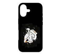 Squatting Gopnik Slav with Tracksuit in Space T-Shirt Coque pour iPhone 17