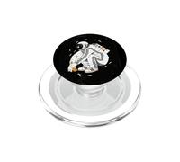 Squatting Gopnik Slav with Tracksuit in Space T-Shirt PopSockets PopGrip pour MagSafe