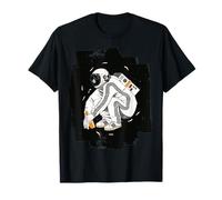 Squatting Gopnik Slav with Tracksuit in Space T-Shirt T-Shirt