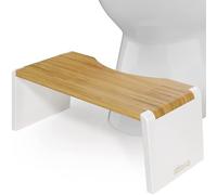 Squatty Potty Stockholm Pliante Bambou Toilettes Tabouret, 7-Pouce Pliable, Brun et Blanc