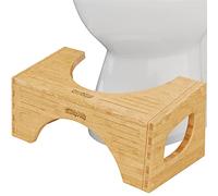 Squatty Potty The Original Bambou Retourner Toilettes Tabouret, 7-Pouce & 9-Pouce Hauteur, Brun