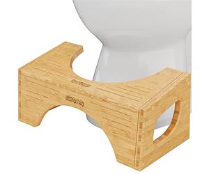 Squatty Potty The Original Bambou Retourner Toilettes Tabouret, 7-Pouce & 9-Pouce Hauteur, Brun