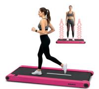Squatz Tapis de Marche 2-en-1 avec Plateforme Vibrante - Walking Pad Compact sous Bureau, Moteur Silencieux ≤45 DB, Écran LED, Télécommande, Surface Antidérapante, 120 kg