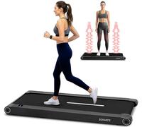 Squatz Tapis de Marche 2-en-1 avec Plateformes Vibrantes, Tapis de Marche Compact sous Bureau avec Télécommande, Écran LED, Bande Antidérapante, Moteur Silencieux 1,0 HP