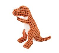 Squeaky Dog Toy - 8 Inch Dinosaur Teether, Soft Plush Chew Toys, Fun Interactive Bite Activity Engaging Puppy Play Gear | Ideal for Home Yard Training Playtime Boredom Relief Small Medium Large Dogs
