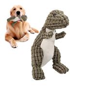 Squeaky Dog Toy - 8 Inch Dinosaur Teether, Soft Plush Chew Toys, Fun Interactive Bite Activity Engaging Puppy Play Gear | Ideal for Home Yard Training Playtime Boredom Relief Small Medium Large Dogs