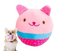 Squeaky Dog Toys Jouet vocal en peluche 10,9 x 10,9 x 8,3 cm Jouet sonore interactif pour chiots | Jouet amusant en peluche froissé longue durée pour chiens et animaux de compagnie, favorise