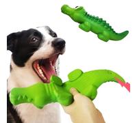 Squeaky Dog Toys Teeth Cleaning, Latex Chew Toy, No Stuffing Crocodile