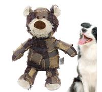 Squeaky Plush DogToy - Stuffed Bear ChewingToy, Long Lasting Pet Play Accessory | Multifunctional Comfortable ChewToy for Dogs Cats Puppies Small Animals Interactive Fun Training Entertainment