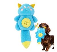 Squeaky Plush Puzzle, Interactive Dog Treat Dispenser, 8x6 Inches Toy with Hidden Squeaker, Soft Fabric Training, Bite-Resistant Shell with Textured Design, Small Medium Breed Toy for Busy Play