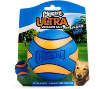 Squeaky Rubber Dog Ball-High Rebound Toy for Water and Earth Launcher-XL