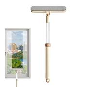 Squeegee for Window Cleaning, Double-Sided Window Screen Cleaning Brush, Extendable Dust Removal, Glass Cleaner Squeegee for Shower Bathroom Door Tile Wall Windshield Home Bedroom Car