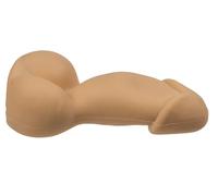 Squeeze Anti-stress en forme de pénis ou de testicules, couleur peau, 12 cm, 150 g, avec boîte cadeau, fête prénatale (PENE)