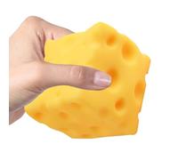 Squeeze Cheese Toy, Cheese Shape Fidget, Sensory Pinching Toy, Authentic Soft Sturdy Material Fun Stress Relief, for Kids Adults School Office Home Classroom Travel Use