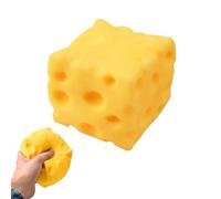 Squeeze Cheese Toy, Soft Funny Novelty Fidget Game, Quiet Stress Relief Toy, Cheese Block, for Kids Adults Family Friends Youth Teens Office Work Study Relaxation Calm Down Use