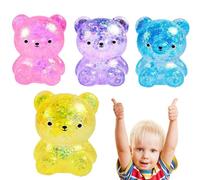 Squeeze Fidget Jouets - Animaux À Extensible avec Paillettes | Animaux À Extensible avec Paillettes | Petit Jouet Doux pour Le Stress | Jouet Anti-Stress Candy-Bear pour, Boules d'ours en Pâte