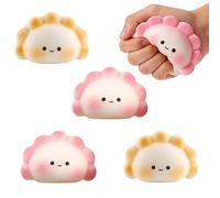 Squeeze Fidget Toy | 4 Pieces Elastic Ultra-Soft Interactive Dumpling Shape | Easter Basket Stuffers for Teens | for Kids Boys Girls Teens Adults Women Men Kindergarten Birthday Christmas New Year