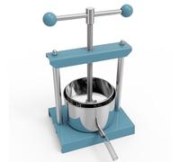 SQUEEZE master Presse à fruits, 0,8 gallon/3 litres, bleu, pour fromage, teinture, herbes, fruits, vin, presse-fruits et vin, presse-agrumes, en acier inoxydable et fer pour jus, cidre, vin, huile