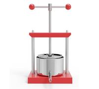 SQUEEZE master Presse à fruits, 1,6 gallons / 6 litres, bleu, fromage, teinture, herbes, fruits, vin, presse-fruits et vin, presse à main, en acier inoxydable et fer pour jus, cidre, vin, huile