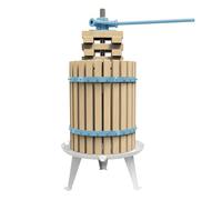 SQUEEZE master Presse-agrumes classique pour cidre de fruits, pommes, vin, cidre - 18 l - panier en bois massif - Presse-agrumes traditionnel vintage - Barre de poignée pour jus, vin, cidre - 1 sac