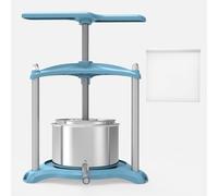 SQUEEZE master Presse manuelle pour teinture de fromage, herbes, fruits, vin, 6 litres avec structure triangulaire et poignée en T en acier inoxydable pour jus, cidre, vin, huile d'olive - Bleu
