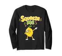 Squeeze Me Funny Lemon Dabbing Joli Jeu de Mots aux Agrumes d'été Manche Longue