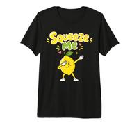 Squeeze Me Funny Lemon Dabbing Joli Jeu de Mots aux Agrumes d'été T-Shirt Haut de Gamme