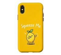Squeeze Me Funny Lemon Dabbing Joli Jeu de Mots Estival aux Agrumes Coque pour iPhone X/XS