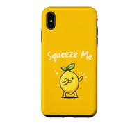 Squeeze Me Funny Lemon Dabbing Joli Jeu de Mots Estival aux Agrumes Coque pour iPhone XS Max