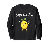 Squeeze Me Funny Lemon Dabbing Joli Jeu de Mots Estival aux Agrumes Manche Longue