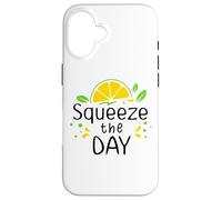 Squeeze The Day Sign,Lemon Decor When Life Gives You Lemons Coque pour iPhone 16