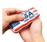 Squeeze Toy, Bar Shape Calming Sensory Fidget Toys, Helpful Sensory Focus Tool, 250th Independence Day Themed Squeeze Toy for Home School Travel Road Trip Holiday Use, 5.91 inches