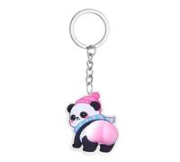 Squeeze Toy Keychain - Cute Mini Soft Sensory Stress Relief Toy with Cartoon Animal Design, Squeeze Pendant Party Favor and Bag Charm for School Dorm Travel