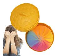 Squeeze Toys - Colorful Bun Shape Calming Dough Ball, Sensory Squeeze Toy with Steamer Box Container, Stress Ease Dough Fidget, Decorative Desk Accessory for Home School Classroom