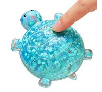 Squeeze Toys - Glitter Turtle Shape Party Favors, Sensory Toy with Sparkling Fluid Core, Slow Rebound Stress Ease Fidget, Tactile Hand Exerciser, Quiet Decompressions Accessory for Home School