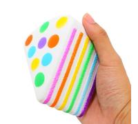 Squeeze Toys - Rainbow Cake Relief, Sensory Game For Office Desks, Food-themed Fidget With Soft Build, Stress Utility, Rainbow Cake Relief For Classroom Breaks, Work Study, Home, Travel, Birthday Part