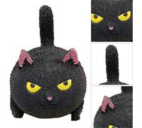 Squeezy -Jouets chat mignon en forme de balles de décompression pour enfants et adultes noir