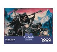Squelette 1000 Pièce Puzzle Jeu De Famille Créatif Skull Jigsaw Puzzles Belle Décoration Puzzle pour Cadeaux De Voyage, Présent 70x50cm/1000pcs