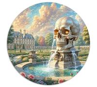 Squelette 1000 Pièces Puzzle Convient Aux Adultes Et Aux EnfantsJeu Thriller Puzzle Rond Décoration Moderne DIY Créatif Jeux De Défi Uniques (67.5x67.5cm)