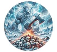 Squelette 1000 Pièces Puzzle Convient Aux Adultes Et Aux EnfantsJeu Thriller Puzzle Rond Puzzles Classiques Bricolage Jeu Cadeau Unique (67.5x67.5cm)