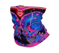 Squelette Amour Étoile Planète Espace Roses Néon Sombre Homme Femme Bandeau Élastique Foulard Coupe-Vent Écharpe Tube pour Marche Été Cyclisme Vélo