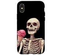 Squelette amusant avec une délicieuse friandise à la crème glacée Coque pour iPhone X/XS