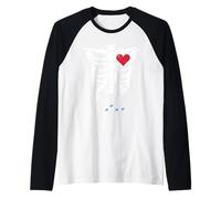 Squelette Annonce de Grossesse Twins Xray Funny Halloween Manche Raglan